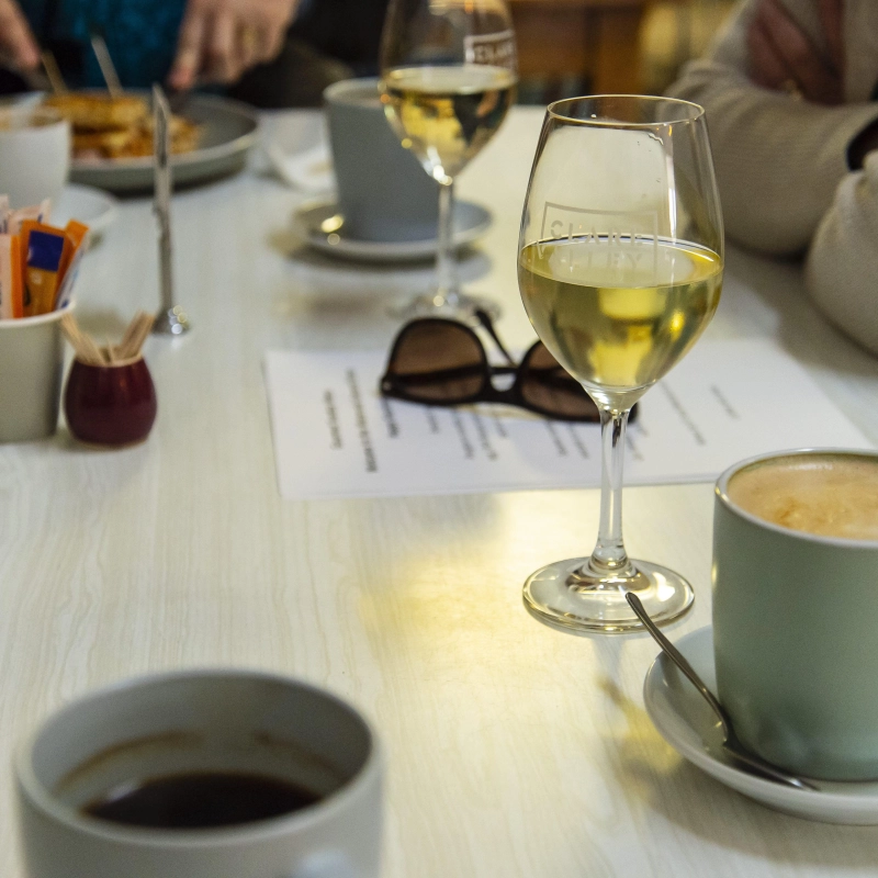 Wine and coffee